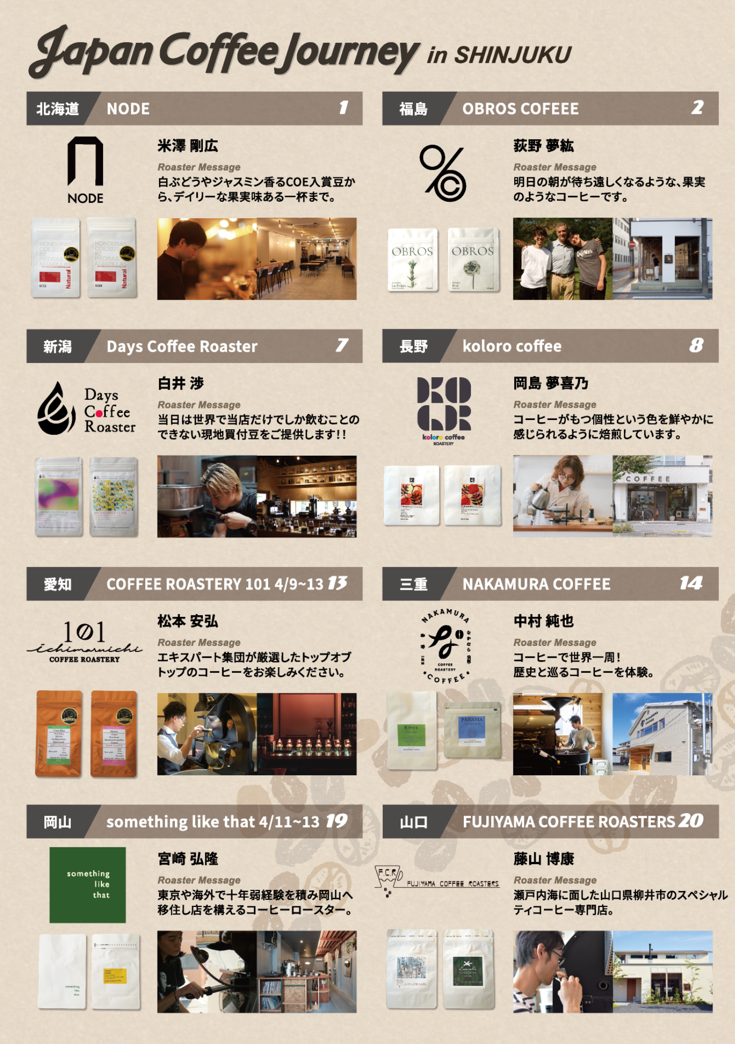 出店ロースター紹介 1